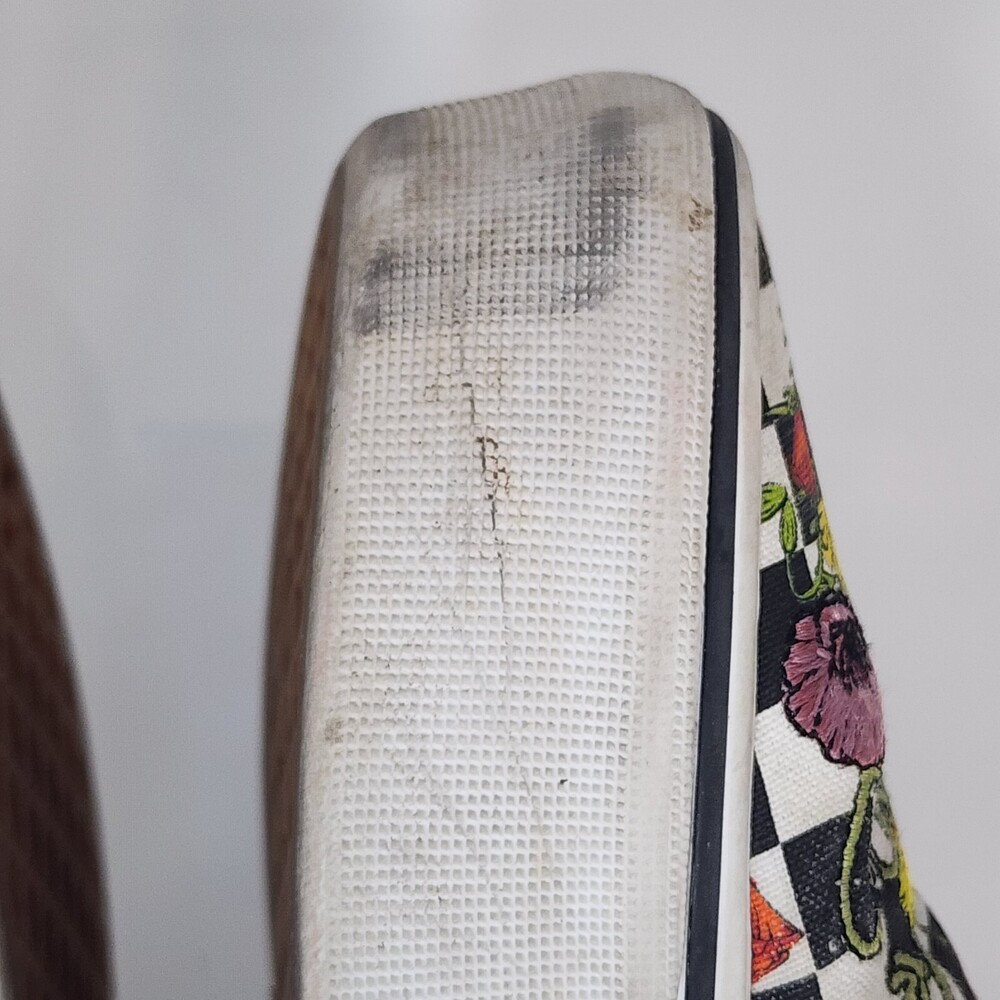 VANS OFF THE WALL Womens 6.5.Mens 5.Rose Poppy Daisy Floral Checkerboard Skate . - Picture 13 of 16